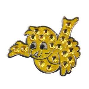 Yellow Birdie Golf Crystal Ball Marker with Magnetic Clip 
