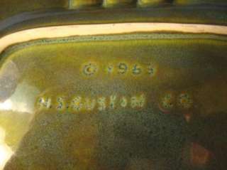 Vintage Huge Calif 1963 NS Gustin USA Pottery Ashtray  