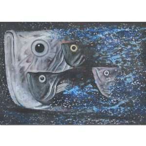  Fish Heads Painting~Canvas~Bali Art