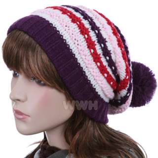 Tufted Style Knit Cap Beanie Hat Winter Promo be573v  