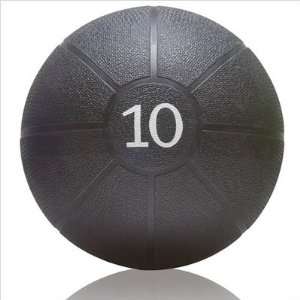   10LB Black Medicine Ball in Black Mesh Carry Sack