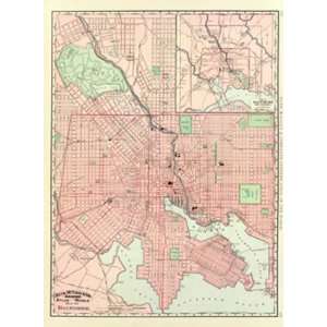 BALTIMORE MARYLAND (MD) BY RAND MCNALLY LANDOWNER MAP 1897