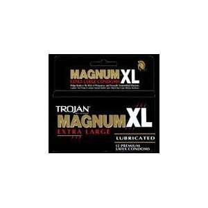  Trojan Magnum XL Extra Large Lubricated Condom Qty 12 