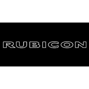 Jeep Rubicon Outline Windshield Vinyl Banner Decal 38 x 3