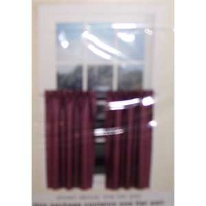 Burgandy Tier Curtains 64x24 From  
