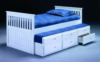 White twin size trundle bed ******  