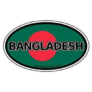  Bangladesh Bangladeshi Flag Car Bumper Sticker Decal Oval 