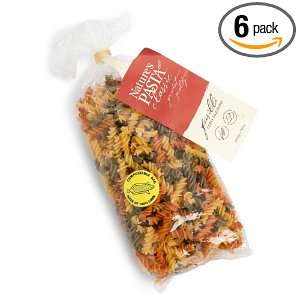 Natures Pasta Fusilli Corti Tricolori, 16 Ounce Bags (Pack of 6)