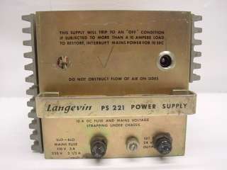 Langevin PS221 Power Supply Stripped PARTS REPAIR  