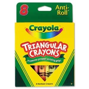  Triangular Crayons   Wax, 8 Colors per Box(sold in packs 
