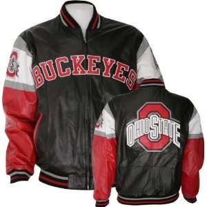  Ohio State Buckeyes Elite Leather Varsity Jacket Sports 