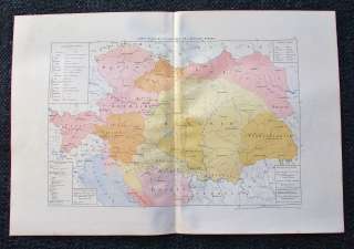 1881 MARGA Military & Political Map of Austria, Hungary  