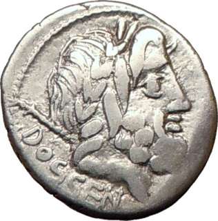 Roman Republic L. Rubrius Dossenus Coin JUPITER & CHARIOT 87BC Silver 