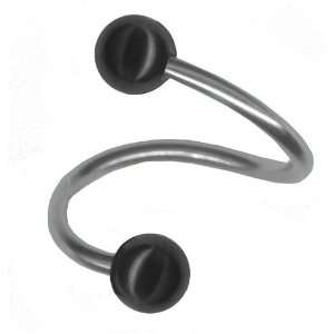   Barbell Tiny Black End Balls 20 gauge 3/8 Tragus Jewelry Jewelry