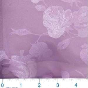  56 Wide Shimmering Chiffon Roses Lilac Fabric By The 