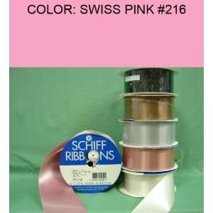  50yds SINGLE FACE SATIN RIBBON Swiss Pink #216 5/8~USA 