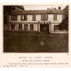  1908 Halftone Print Hotel du Nord Noyon Oise France 