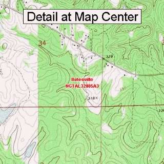  USGS Topographic Quadrangle Map   Batesville, Alabama 
