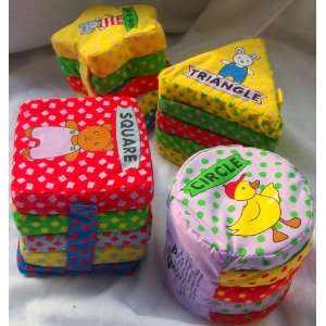  Basic Shapes Soft Foam Plush Baby Learning Blocks Toys 