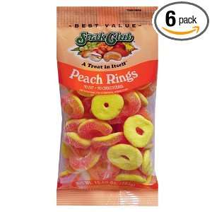 Snak Club Gummy Peach Rings, 10 Ounces Grocery & Gourmet Food