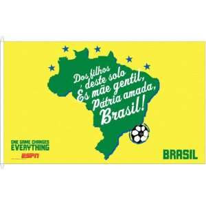 Brazil Soccer ESPN 2010 World Cup 3x5 Flag  Sports 