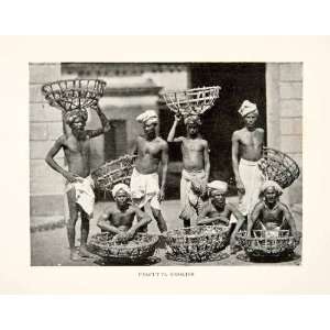  1907 Print Kolkata Calcutta Baskets India Asia Slavery 