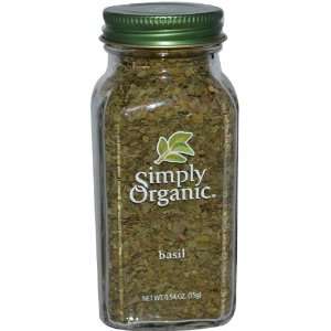 Simply Organic Basil CERTIFIED ORGANIC, 0.54 oz Bottle  