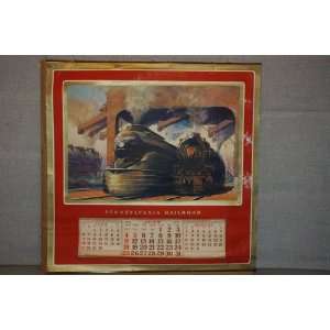  Vintage 1937 PRR Phila Steam Locomotive Calendar 