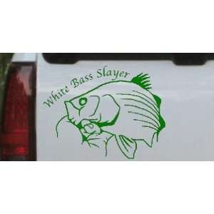 White Bass Slayer Hunting And Fishing Car Window Wall Laptop Decal 