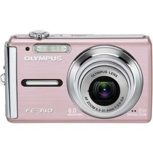   Olympus FE 340 8 Megapixel Compact Camera   Pink by Olympus America