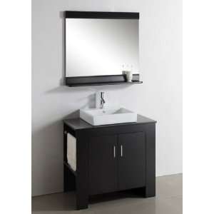 LUXExclusive Modern Single Sink Bathroom Vanity LUX MS 7061 L VR. 36.2 