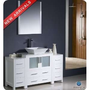   Bathroom Vanity w/ 2 Side Cabinets & Vessel Sink