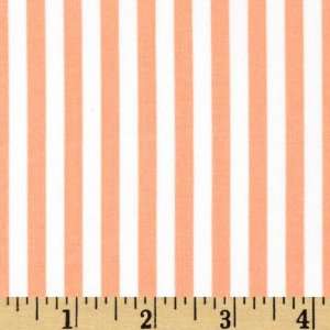 44 Wide Positively Pastel Stripes Orange Fabric By The 