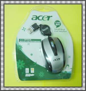   Optical Retractable Travel USB Mouse Mice For Laptop Black Sliver