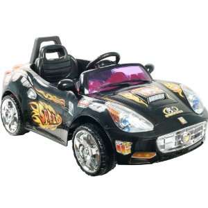   Sport Battery Operated Sports Car with Remote Black Toys & Games