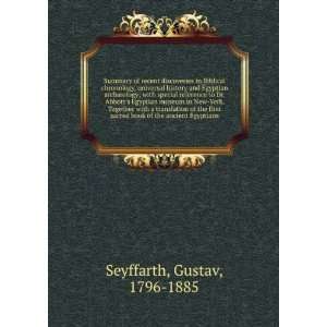   first sacred book of the ancient Egyptians. Gustav Seyffarth Books