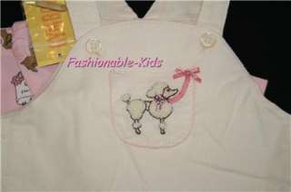 NWT Gymboree BEST IN SHOW 2p Poodle TOP OVERALLS 12 18  