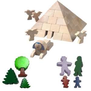    Haba Pyramid Set Plus Wooden People and Tree Sets Toys & Games