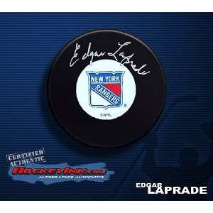  Edgar Laprade Autographed/Hand Signed Hockey Puck Sports 
