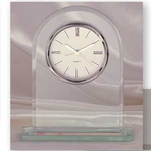  7 1/2 Inch Clear Glass Desk Clock 