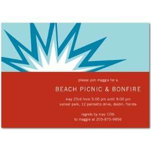  Party Invitations   Beach Bonfire By Night Owl Paper Goods 