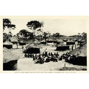  1922 Print Hut Kraal Elizabethville Congo Pastor Religion 