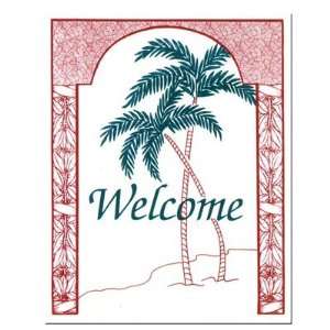  Beach Palm Welcome Plaque