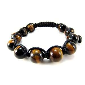   All Authentic Tiger Eye Bead Adjustable Bracelet + Gift Box Jewelry
