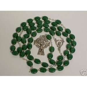  22 Long Clover Insprinted Beads   Rosary 