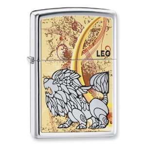  Zippo Zodiac Leo High Polish Chrome Lighter Jewelry