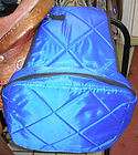 quilted insulated blue cantle bag saddle trail riding expedited 