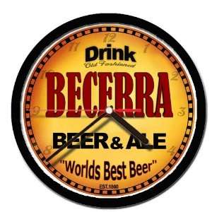  BECERRA beer and ale cerveza wall clock 