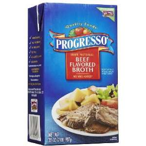Progresso Beef Flavored Broth, 32 oz, 12 pk  Grocery 