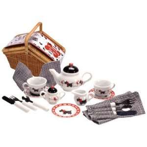  Scottie Dog Tea Set Basket Toys & Games